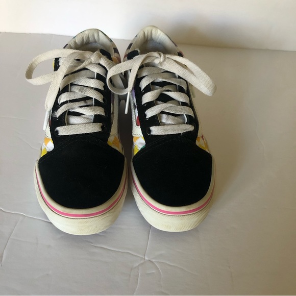 VANS Rainbow Check Old Skool Kids Size 1 - Picture 3 of 9